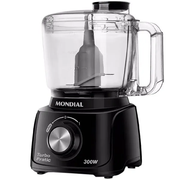 Mini Processador de Alimentos Mondial Turbo Pratic MP-16-B 500 ml 220V ~ 50 60 Hz - Preto