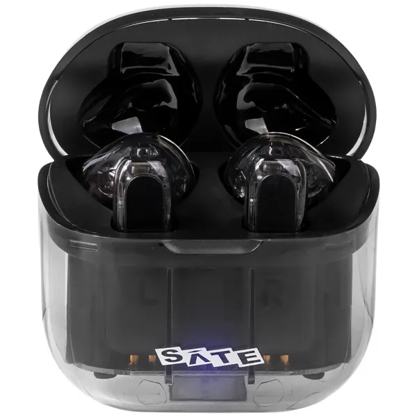 Fone de Ouvido Sem Fio Satellite A-F31 - Transparente Preto
