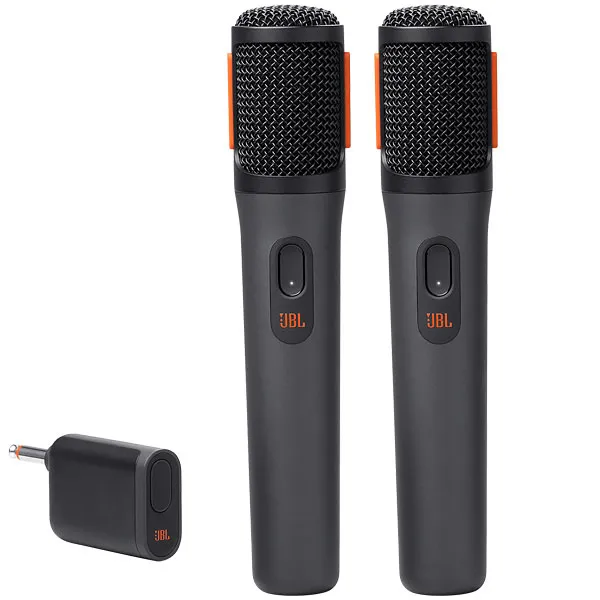 Sistema de Microfone JBL PartyBox Wireless Mic com 2 Microfones - Preto
