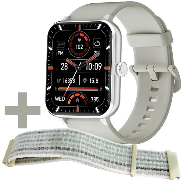 Relógio Blackview R50 com Bluetooth - Prata Cinza + Pulseira