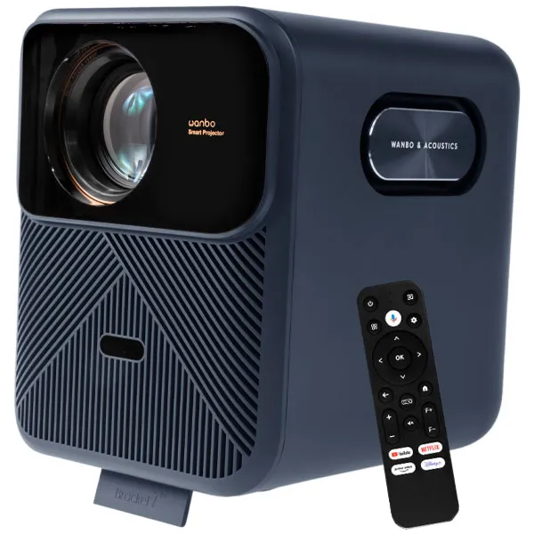 Projetor Wanbo Mozart 1 Pro WPB84 de 1200 ANSI Lúmens com Wi-Fi Bluetooth Bivolt - Dark Blue