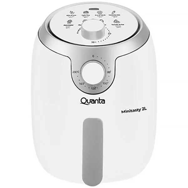 Fritadeira Elétrica Quanta Minitasty QTAF230 1.000 watts 2 Litros 127V ~ 60Hz - Branco Prata