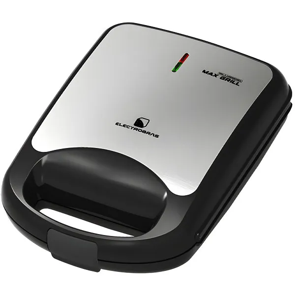 Sanduicheira e Grill Electrobras Max Grill EBGS-04 1.200 watts 127V ~ 60Hz - Prata Preta