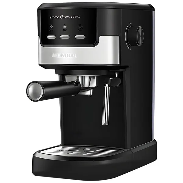 Cafeteira Mondial Dolce Crema C-20-EC 1.200 watts 127V ~ 60Hz - Preta Prata