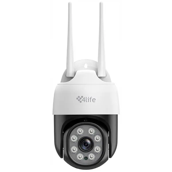 Câmera IP 4life FalconView FLD4G-S 2.5K com Wi-Fi e Microfone - Branca Preta