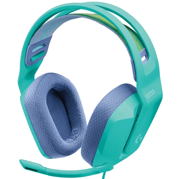 Headset Gaming Logitech G335 com 3.5 mm para PC Playstation Xbox Nintendo Switch e Smartphone - Mint