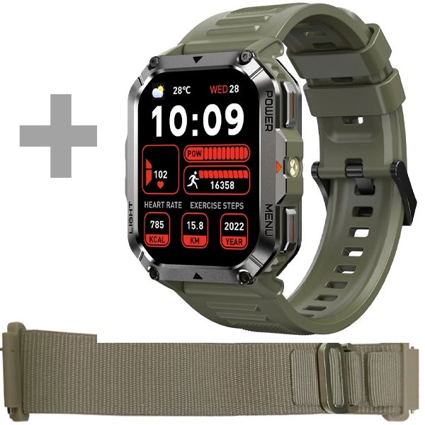 Relógio Blackview W70 Pro com Bluetooth - Verde + Pulseira