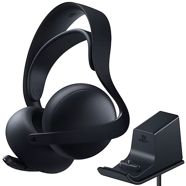Headset Gaming Sem Fio Sony PULSE Elite CFI-ZWH2 com USB para PC PS5 PS Portal + Suporte de Carga - Preto