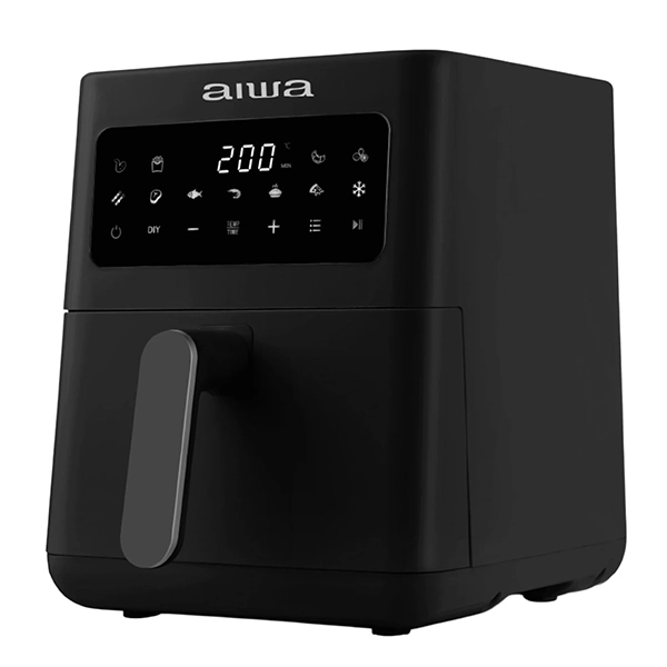 Fritadeira Elétrica Aiwa AWFK45 1.350 watts 4.5 Litros 220 - 240 V ~ 50 60 Hz  - Preta Cinza