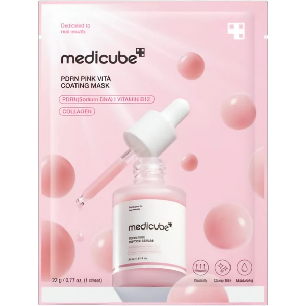 Máscara Facial Medicube PDRN Pink Vita Coating Mask - 1 Unidade