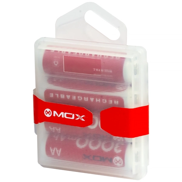 Pilha Recarregável AA MOX de 3.000 mAh 1.2V - 4 Unidades