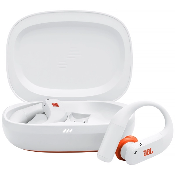 Fone de Ouvido Sem Fio JBL Endurance Peak 4 com ANC - Branco Laranja