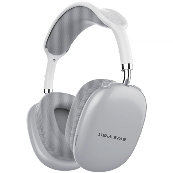 Fone de Ouvido Sem Fio MegaStar  HPV04BTS - Prata Branco