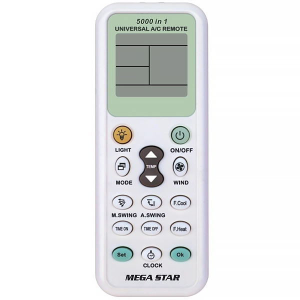 Controle Universal para Ar Condicionado MegaStar RC01 - Branco