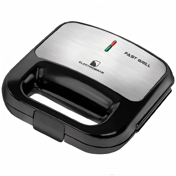 Sanduicheira e Grill Electrobras Fast Grill EBGS-01 750 watts 127V ~ 60 Hz - Preta Prata