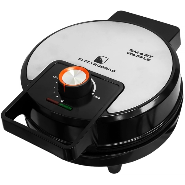 Máquina de Waffles Electrobras Smart Waffle EBWF-01 1.200 watts 127V ~ 60Hz - Negra Plata