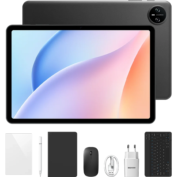 Tablet DOOGEE Tab A9 VIP Edition Agile 64GB 3GB RAM de 10.1" 8MP 5MP + Teclado Inglês + Capinha Cinza