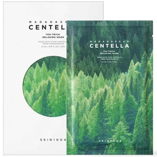 Máscara Facial SKIN1004 Madagascar Centella Tea-Trica Relaxing - 5 Unidades