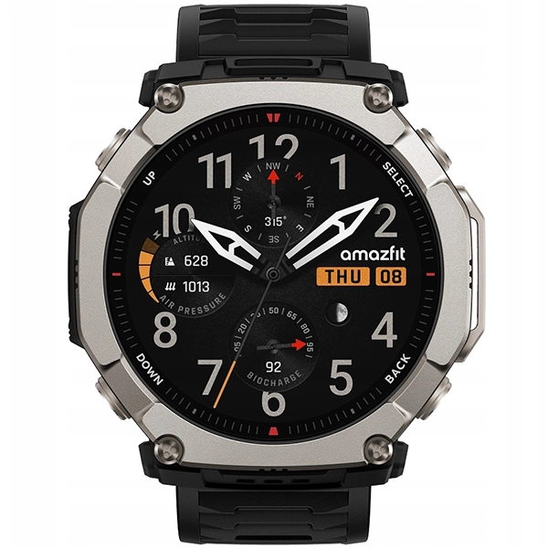 Relógio Amazfit T-Rex Ultra 2 A2550 51 mm com GPS Bluetooth - Black Magma