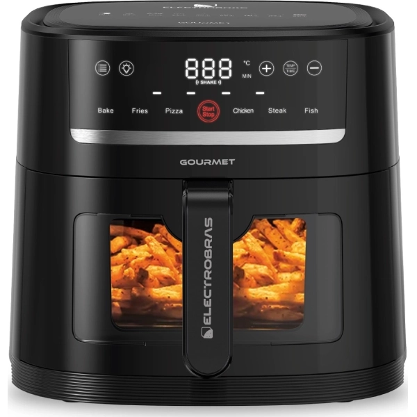 Fritadeira Elétrica Electrobas Gourmet EBAF-66 1.500 watts 6.6 Litros 220 - 240V ~ 50 60Hz - Preta