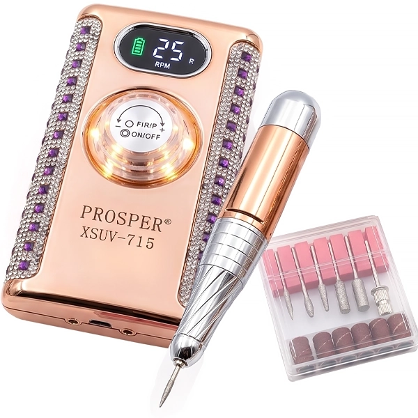 Torno para Unhas Prosper XSUV-715 36 Watts Recarregável - Dourado