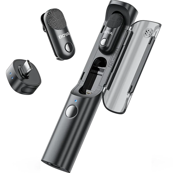 Microfone Sem Fio para Smartphone Boya Magic-05 com USB-C - Preto (Anatel)