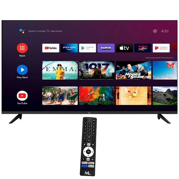 Smart TV LED 50" Mtek MK50FSGU 4K Ultra HD Google TV Wi-Fi Bluetooth