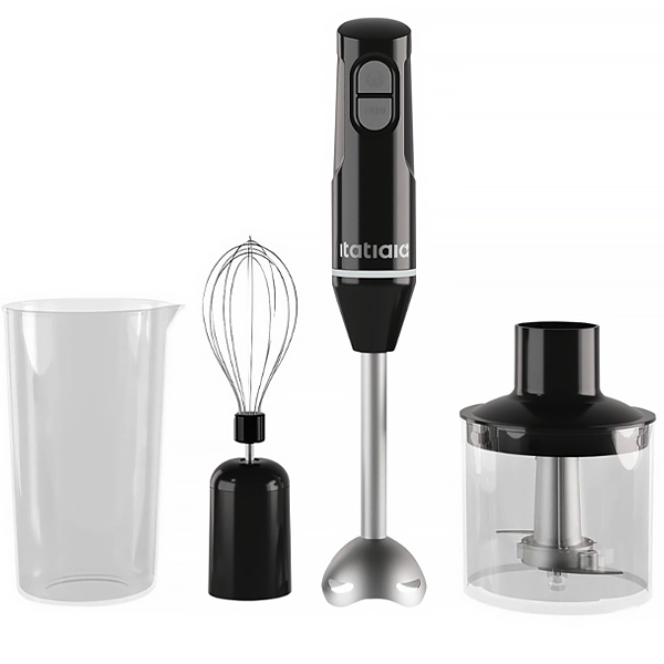 Mixer Itatiaia MXITA1MIDA 200 watts + Batedor Fuê + Processador de Alimentos 127V ~ 60Hz - Preto Silver