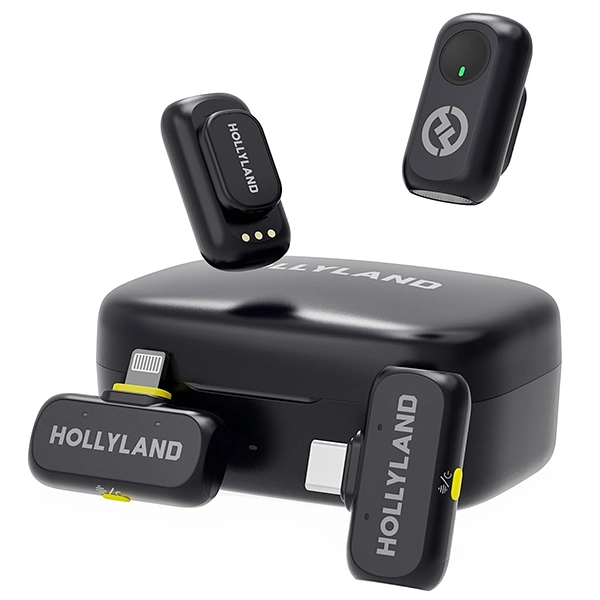 Microfone Sem Fio para Smartphone Hollyland LARK A1 Combo com USB-C e Lightning - Space Gray (Anatel)
