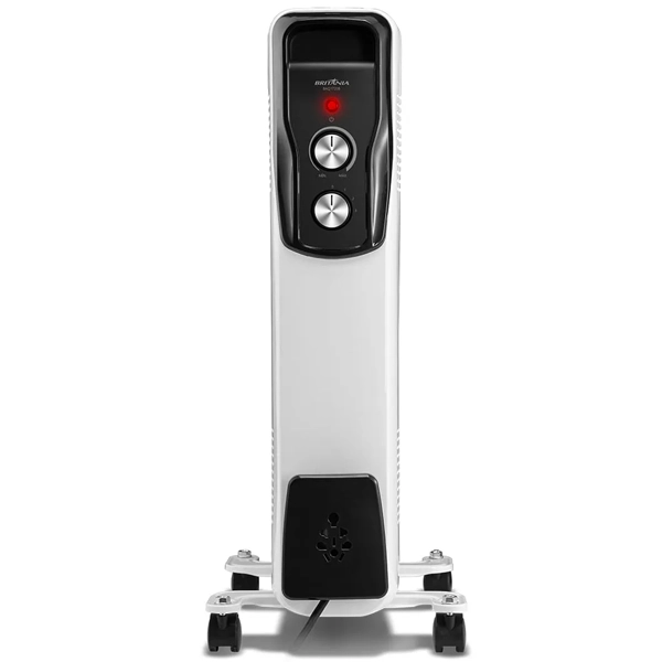 Aquecedor Britania BAQ1720B 1.500 watts com Termostato Ajustável 127V ~ 60Hz - Branco Preto