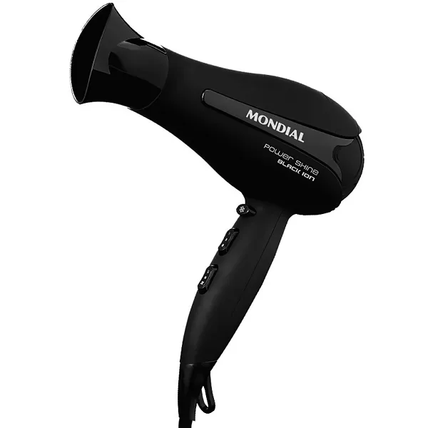 Secador de Cabelo Mondial Power Shine Black Ion SC-13 2.000 watts 220V ~ 50 60 Hz - Preto
