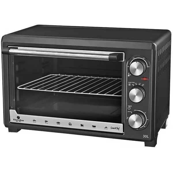 Forno Elétrico ElectroBras Smart Chef EBHE-30 de 30 Litros 220 - 240 V ~ 50 60 Hz - Preto Prata