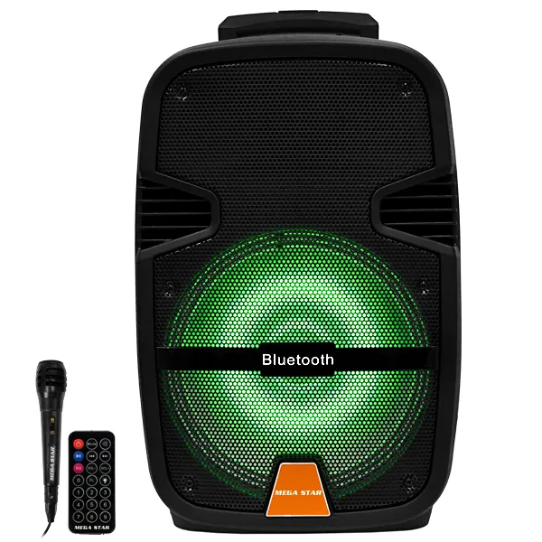 Caixa de Som MegaStar SPA122BTK 12" 20.000 watts P.M.P.O com Bluetooth USB FM - Preta