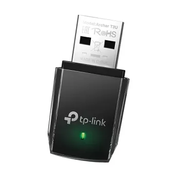 Adaptador Wi-Fi USB TP-Link Archer T3U AC1300 400 Mbps em 2.4GHz + 867 Mbps em 5GHz - Preto