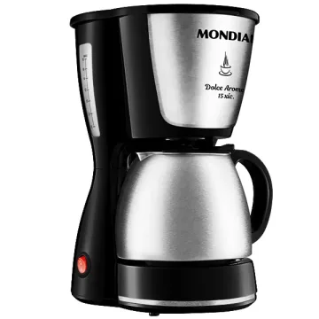 Cafeteira Mondial Dolce Arome Inox C-34 JI-15X 550 watts 127V ~ 60Hz - Preto Prata