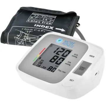 Aparelho de Pressão Digital para Braço More Fitness MF-641 Tela LCD - Branco Cinza