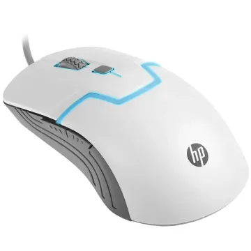 Mouse Gaming HP M100S USB até 3.200 DPI - Branco Cinza
