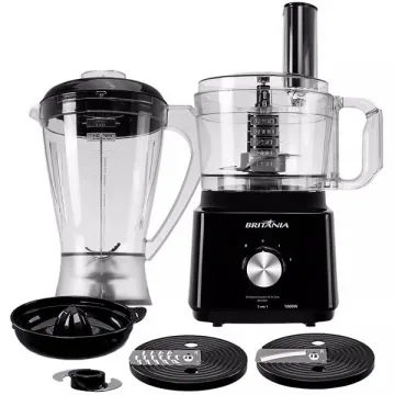 Multiprocessador Britânia All In One BMP900P Processador + Liquidificador + Espremedor 220V ~ 50 60 Hz - Preto