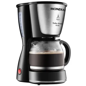 Cafeteira Mondial Dolce Arome Inox C-30-18X 550 watts 220V ~ 50 60 Hz - Preto Prata