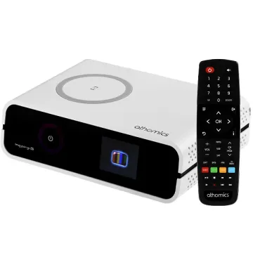 Receptor FTA athomics Inspire Qi Full HD com Wi-Fi Recargas Qi - Branco