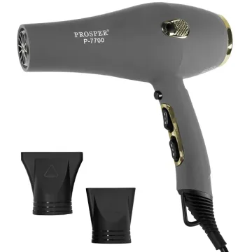 Secador de Cabelo Prosper P-7700 6.000 watts 220 - 240 V ~ 50 60 Hz - Cinza Dourado