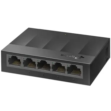 Switch TP-Link LS1005G com 5 Portas Ethernet de 10 100 1000 Mbps - Preto