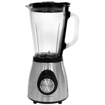 Liquidificador Aiwa AW-LD9702A 500 watts 1.5 Litros 5 Velocidades + Pulsar 220 - 240 V ~ 50 60 Hz - Prata Preto