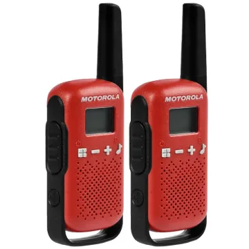 Walkie-Talkie Motorola T110 22 Canais 25 km - Preto Vermelho