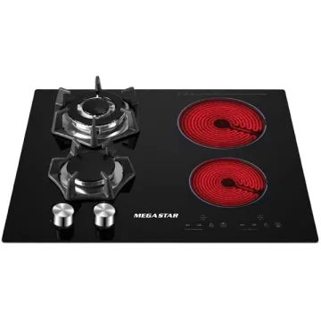 Cocina Cooktop Elétrica Gas MegaStar COOKTOP2 3.000 watts 220V ~ 50 60 Hz - Preta