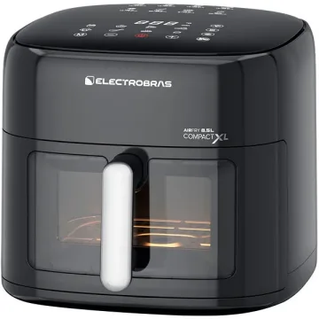 Fritadeira Elétrica ElectroBras Compact XL EBAF-85D 1.900 watts 8.5 Litros 220 - 240 V ~ 50 60 Hz - Prata Preta