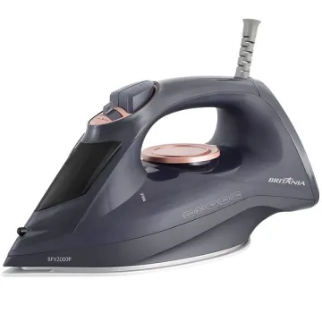 Ferro de Passar Britânia Ceramic BFV2000P de 2.000 watts Antiaderente + Spray 220V ~ 50 60 Hz - Azul Cinza