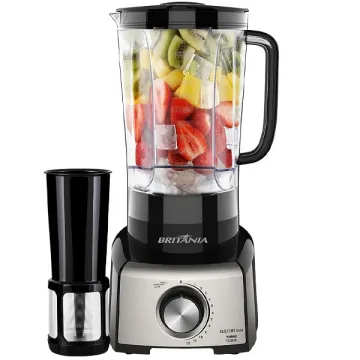 Liquidificador Britânia BLQ1380 Inox 1.200 watts 3 Litros 12 Velocidades + Pulsar 220V ~ 50 60 Hz - Preto Prata
