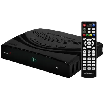 Receptor FTA Globalsat GS-260 Full HD com Wi-Fi - Preto