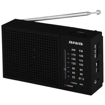 Rádio Portátil AM FM Aiwa AWFML2 0.3 watts RMS a Pilha - Preto